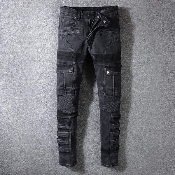 fashion streetwear men jeans black color spliced designer hip hop denim cargo pants big size 29-42 biker jeans men, Blue
fashion streetwear men jeans black color spliced designer hip hop denim cargo pants big size 29-42 biker jeans men, Blue