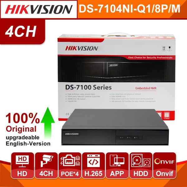 hikvision original nvr ds-7104ni-q1/4p/m 4ch poe nvr 6mp view 4mp record h.265+ sata for poe ipc security network video recorder, Black;white
hikvision original nvr ds-7104ni-q1/4p/m 4ch poe nvr 6mp view 4mp record h.265+ sata for poe ipc security network video recorder, Black;white