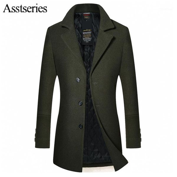 men's wool coats&jackets winter woolen jacket man long section single breasted turn-down collar casual woolen coat 170wy1, Black
men's wool coats&jackets winter woolen jacket man long section single breasted turn-down collar casual woolen coat 170wy1, Black