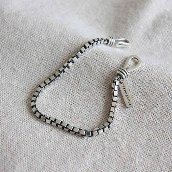 anenjery 925 sterling silver double hook box chain bracelet thai punk style letter couple for women men s-b319, Black
anenjery 925 sterling silver double hook box chain bracelet thai punk style letter couple for women men s-b319, Black