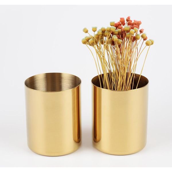 400ml nordic style brass gold vase stainless steel cylinder pen holder for desk organizers and stand multi use wmtzui dh_seller2010
400ml nordic style brass gold vase stainless steel cylinder pen holder for desk organizers and stand multi use wmtzui dh_seller2010