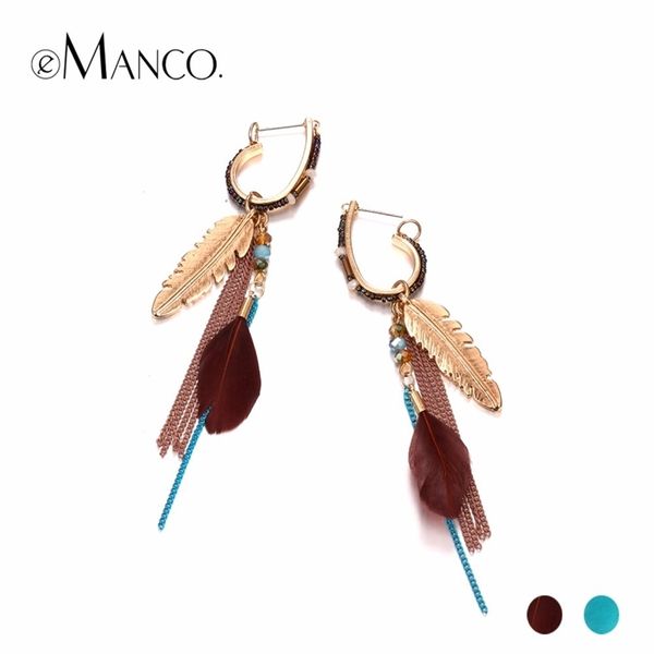 emanco bohemian 2 color elegant animal feather&bead drop dangle earrings for women chain&alloy accessories brand jewelry y200323, Golden
emanco bohemian 2 color elegant animal feather&bead drop dangle earrings for women chain&alloy accessories brand jewelry y200323, Golden