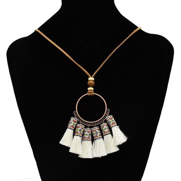 pendant necklaces 4 colors ethnic handmade bohemian embroidery tassel sweater necklace charms fringe leather rope chains, Silver
pendant necklaces 4 colors ethnic handmade bohemian embroidery tassel sweater necklace charms fringe leather rope chains, Silver