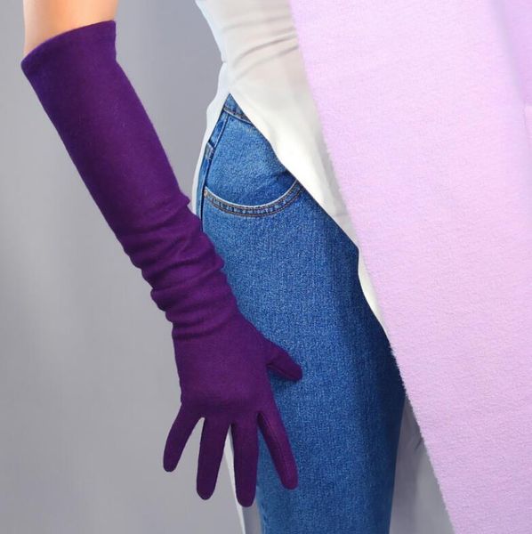 five fingers gloves women'a fashion slim elastic cashmere glove lady' club performance vintage formal party long woolen 50cm r208, Blue;gray
five fingers gloves women'a fashion slim elastic cashmere glove lady' club performance vintage formal party long woolen 50cm r208, Blue;gray