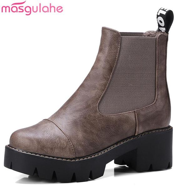 masgulahe big size 32-43 fashion autumn winter boots round toe casual platform boots women square high heels ankle, Black
masgulahe big size 32-43 fashion autumn winter boots round toe casual platform boots women square high heels ankle, Black