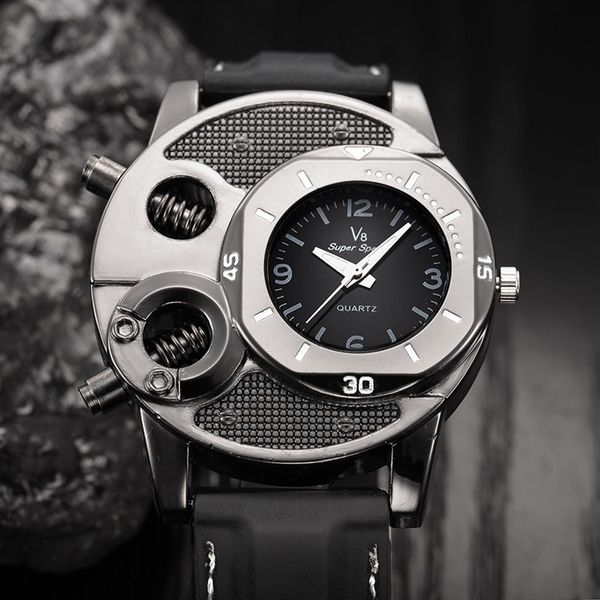 watches for men watch black pvd dlc coating men's sport quartz movement mineral glass silicone rubber strap casual fashion wristwatches, Slivery;brown
watches for men watch black pvd dlc coating men's sport quartz movement mineral glass silicone rubber strap casual fashion wristwatches, Slivery;brown
