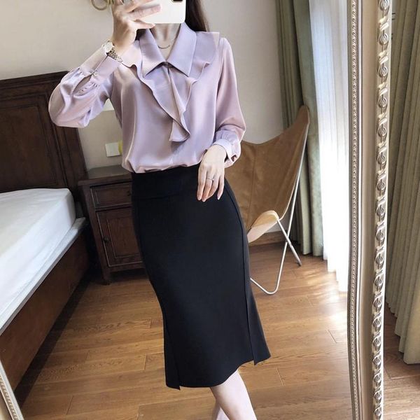 women shirts intellectual elegant temperament hanging luster commuter long sleeve shirt women autumn, White
women shirts intellectual elegant temperament hanging luster commuter long sleeve shirt women autumn, White