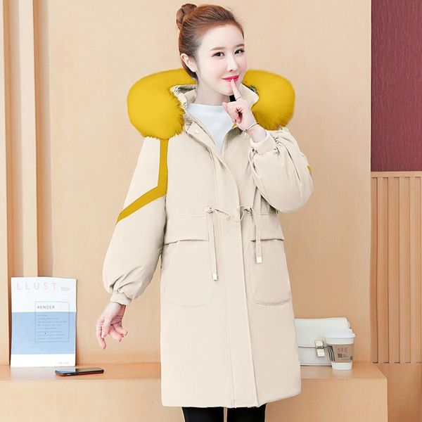 2020 winter new korean women's middle long loose east gate down cotton padded jacket, Black
2020 winter new korean women's middle long loose east gate down cotton padded jacket, Black