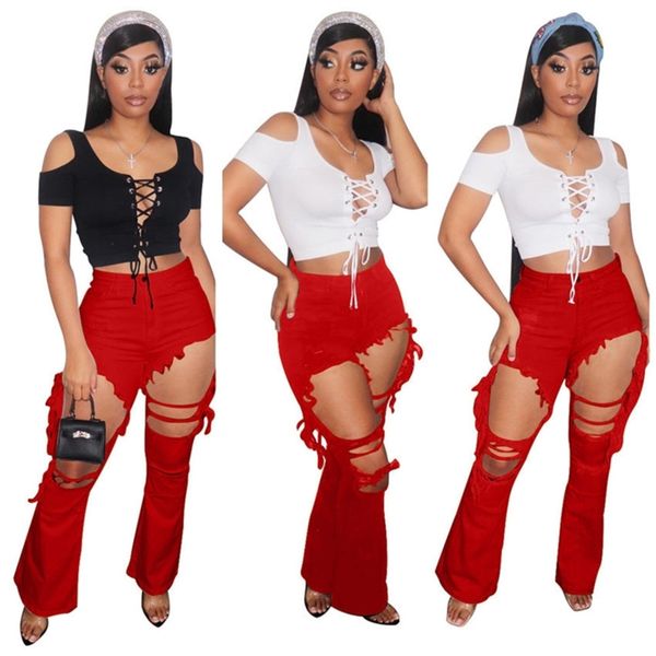 2021 soild colors women's fashion hole flare jeans spring summer ladies trendy leggings pants clothes skinny pants plus size hh12102, White
2021 soild colors women's fashion hole flare jeans spring summer ladies trendy leggings pants clothes skinny pants plus size hh12102, White