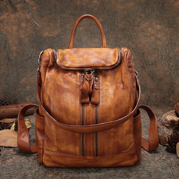 retro handmade backpack women's big hand bag genuine leather lady shoulder bags high capacity rucksack female multifunction bags
retro handmade backpack women's big hand bag genuine leather lady shoulder bags high capacity rucksack female multifunction bags