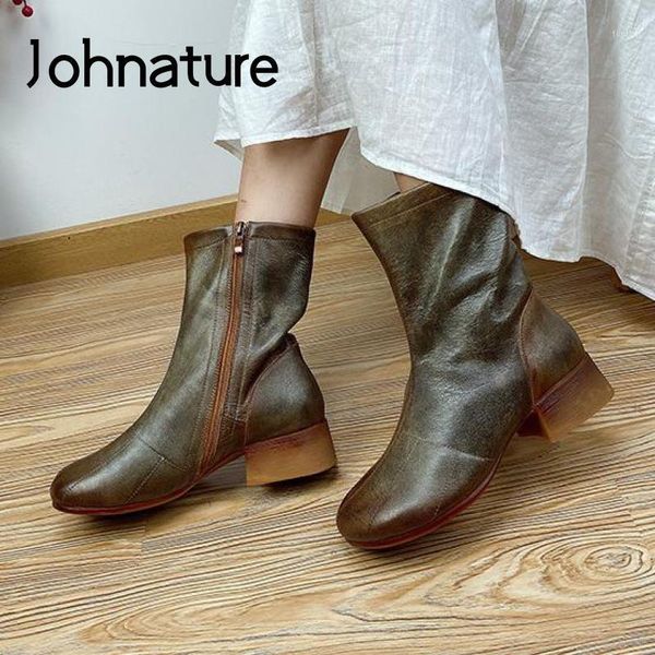 johnature women boots zip genuine leather winter women shoes 2020 new round toe sewing handmade concise leisure platform boots1, Black
johnature women boots zip genuine leather winter women shoes 2020 new round toe sewing handmade concise leisure platform boots1, Black