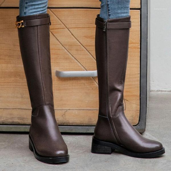 women round toe square heels knee high boots fall winter fashion zipper casual boots woman black brown shoes 20201
women round toe square heels knee high boots fall winter fashion zipper casual boots woman black brown shoes 20201