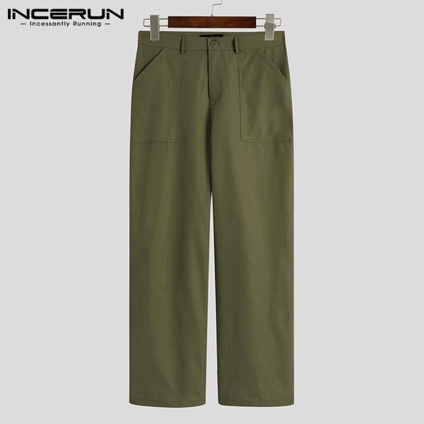 men's pants men solid color zipper trousers leisure buttons up joggers autumn man pockets straight pantalones streetwear s-5xl incerun, Black
men's pants men solid color zipper trousers leisure buttons up joggers autumn man pockets straight pantalones streetwear s-5xl incerun, Black