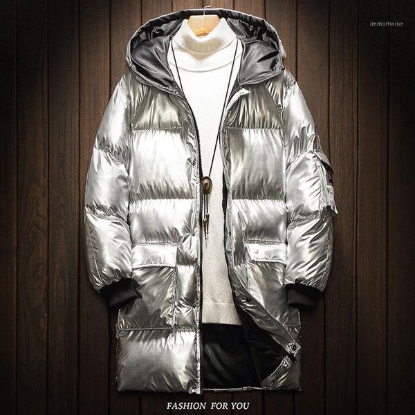 men's winter coat of 2018 men in the new long the shiny silver handsome thickening trend cotton-padded clothes cotton clothing1, Black
men's winter coat of 2018 men in the new long the shiny silver handsome thickening trend cotton-padded clothes cotton clothing1, Black