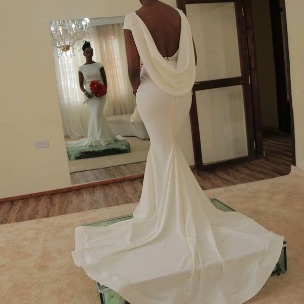простой 2021 русалка свадебные платья с короткими рукавами backless vestidos de novia кнопка назад поезд стреловидности невесты платье настр, White
простой 2021 русалка свадебные платья с короткими рукавами backless vestidos de novia кнопка назад поезд стреловидности невесты платье настр, White