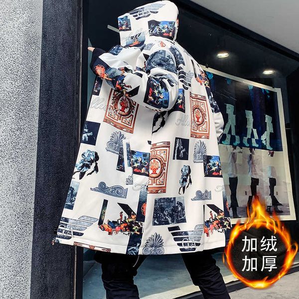 winter plush thickened windbreaker medium length sweater cotton padded jacket young student cape men's coat, Tan;black
winter plush thickened windbreaker medium length sweater cotton padded jacket young student cape men's coat, Tan;black