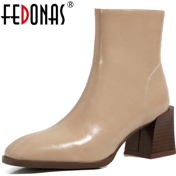 fedonas square toe demi-season boots for women side zipper fashion winter shoes woman heels wedding working high heels boots 1026, Black
fedonas square toe demi-season boots for women side zipper fashion winter shoes woman heels wedding working high heels boots 1026, Black