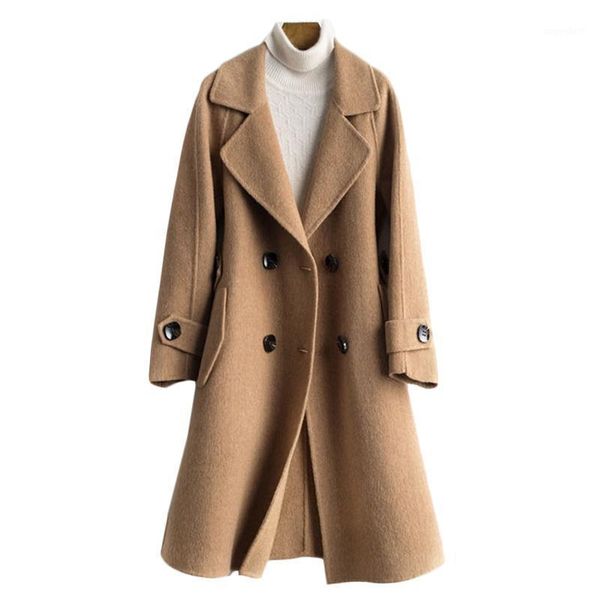 autumn winter new double-sided wool coat women korean long cashmere coats women's high-quality fashion casual woolen coats f8231, Black
autumn winter new double-sided wool coat women korean long cashmere coats women's high-quality fashion casual woolen coats f8231, Black