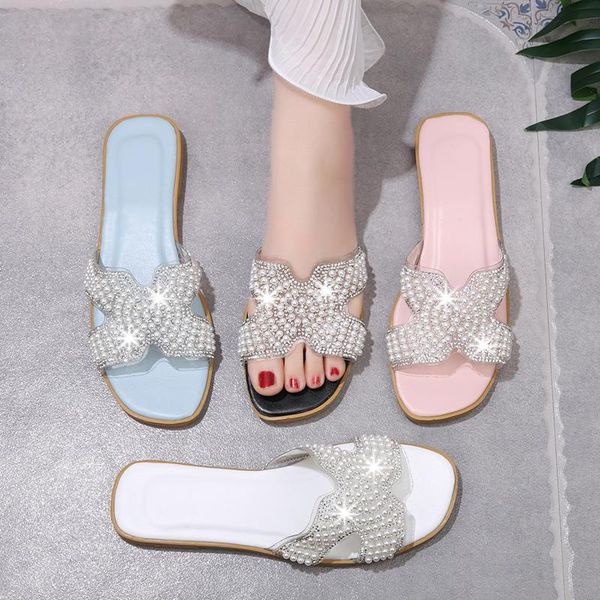 women shoes 2020 summer new flat bottom low heel flat heel diamond beaded women's slippers wear women's sandals
women shoes 2020 summer new flat bottom low heel flat heel diamond beaded women's slippers wear women's sandals