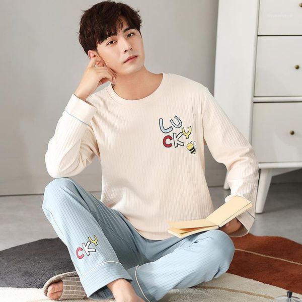 men's sleepwear pajamas men's autumn and winter pure cotton long-sleeved thin section teenager cartoon student homewear two-piece, Black;brown
men's sleepwear pajamas men's autumn and winter pure cotton long-sleeved thin section teenager cartoon student homewear two-piece, Black;brown