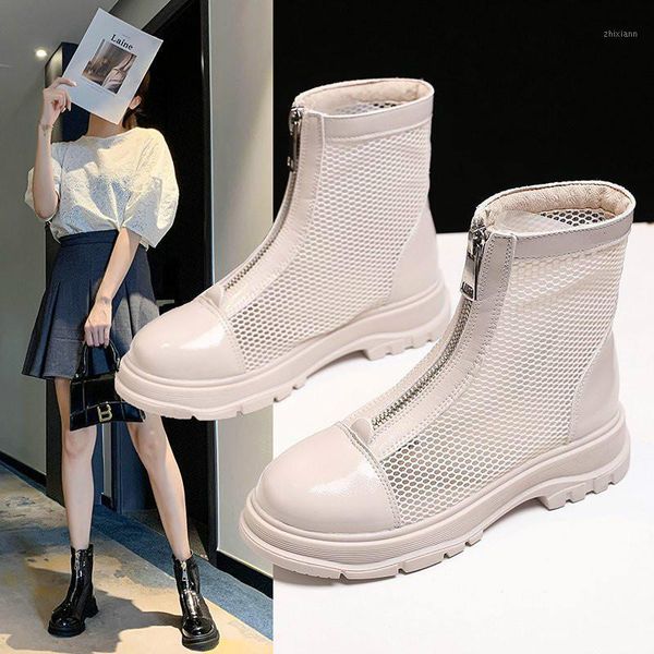 2020 fashion breathable mesh women's boots summer female zipper hollow sandals classic white and black ankle boots1
2020 fashion breathable mesh women's boots summer female zipper hollow sandals classic white and black ankle boots1