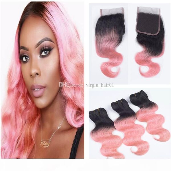 8a two tone 1b pink ombre body wave wavy virgin human hair 3 bundles with 4x4 lace closure 4pcs lot, Black;brown
8a two tone 1b pink ombre body wave wavy virgin human hair 3 bundles with 4x4 lace closure 4pcs lot, Black;brown