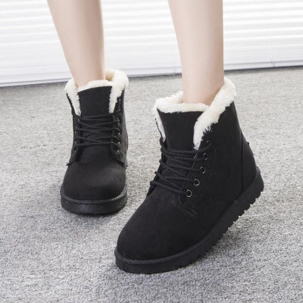 fashion winter ankle boots for women 2020 platform snow boots plush warm walking shoes fur comfortable lace up botas de mujer, Black
fashion winter ankle boots for women 2020 platform snow boots plush warm walking shoes fur comfortable lace up botas de mujer, Black