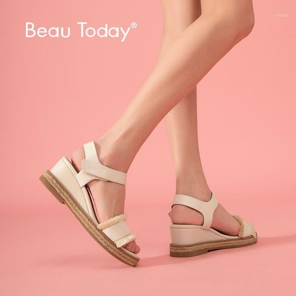 beautoday platform sandals women genuine cow leather fringes hook and loop ladies rope wedges sandals summer shoes 320981, Black
beautoday platform sandals women genuine cow leather fringes hook and loop ladies rope wedges sandals summer shoes 320981, Black
