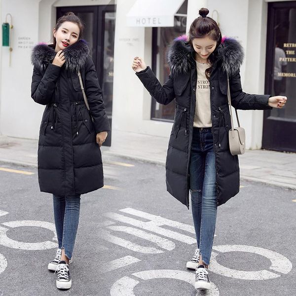 women's down & parkas jacket 2021 winter coat women racoon fur collar long white coats and jackets for doudoune femme kj783, Black
women's down & parkas jacket 2021 winter coat women racoon fur collar long white coats and jackets for doudoune femme kj783, Black