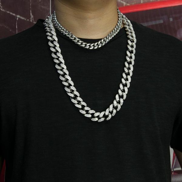 hiphop personality fashion inlaid zircon high-end luxury cuban chain party night club men essential jewelry necklace accessories, Golden;silver
hiphop personality fashion inlaid zircon high-end luxury cuban chain party night club men essential jewelry necklace accessories, Golden;silver