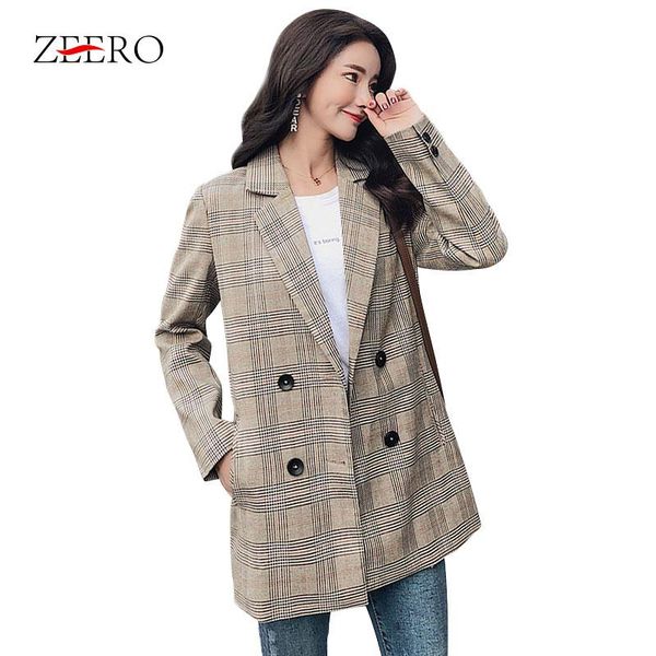 plaid blazer feminino double breasted long sleeve slim blazer mujer 2021 autumn jacket women blazers office lady outerwear, White;black
plaid blazer feminino double breasted long sleeve slim blazer mujer 2021 autumn jacket women blazers office lady outerwear, White;black
