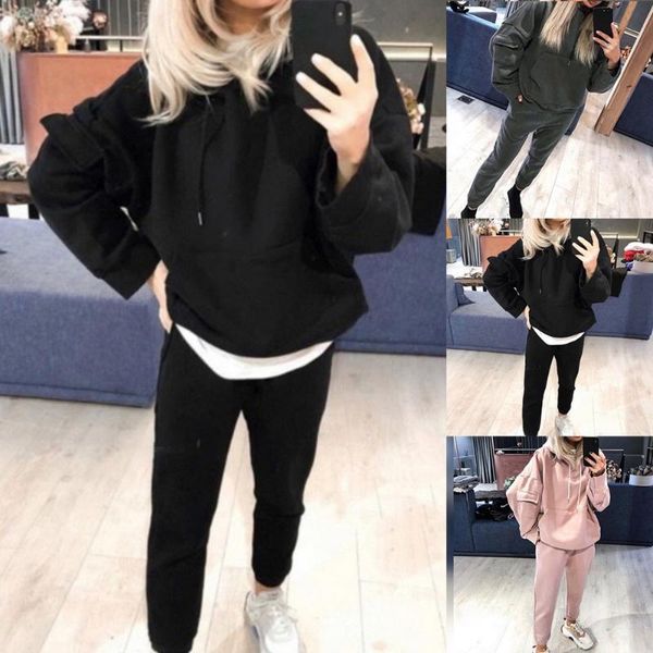women's tracksuits autumn winter 2piece womens tracksuit oversized hoodie and pants solid outfits casual sport suit two piece set women, Gray
women's tracksuits autumn winter 2piece womens tracksuit oversized hoodie and pants solid outfits casual sport suit two piece set women, Gray