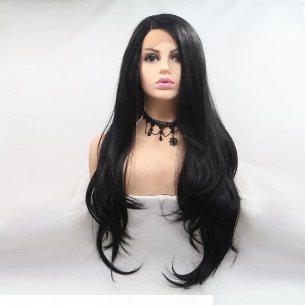 fashion 24 inch dark brown large wave long wave hair fluffy sweet lace young women show the temperament wig heat synthic fiber, Black
fashion 24 inch dark brown large wave long wave hair fluffy sweet lace young women show the temperament wig heat synthic fiber, Black