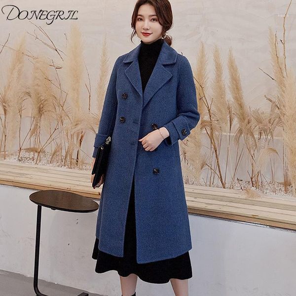2019 new handmade double-sided cashmere coat female solid color korean version of autumn and winter wool coat1, Black
2019 new handmade double-sided cashmere coat female solid color korean version of autumn and winter wool coat1, Black