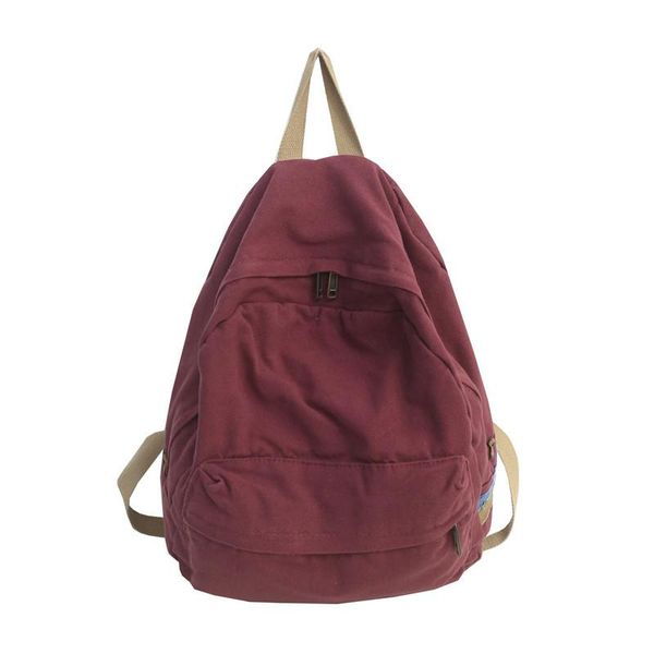 fashion simple women canvas backpack outdoor high capacity solid color travel backpack teenager girls bags student schoolbags
fashion simple women canvas backpack outdoor high capacity solid color travel backpack teenager girls bags student schoolbags
