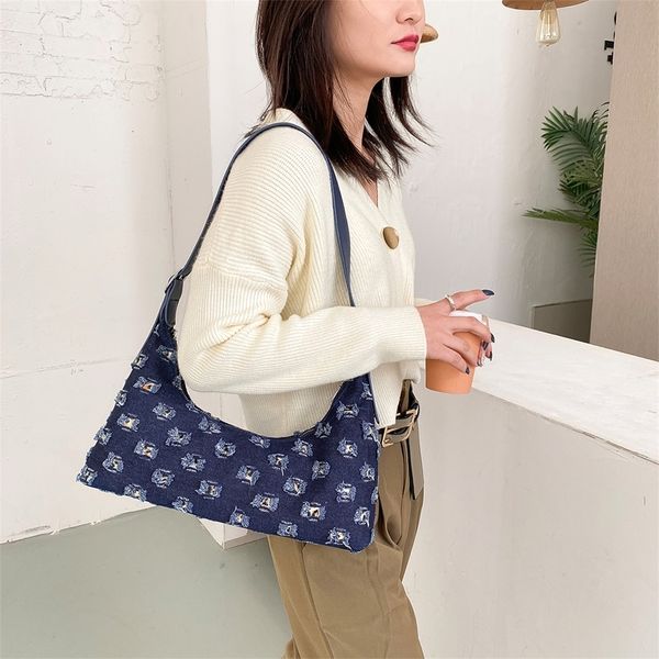 fashion exquisite shopping bag women underarm purse splicing denim handle bag hobo street underarm clutches
fashion exquisite shopping bag women underarm purse splicing denim handle bag hobo street underarm clutches