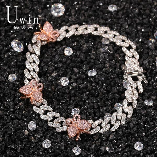uwin 9mm cuban bracelet with butterfly 9inch ankle mini butterfly pink cz punk miami link bling bling hip hop jewelry for gift, Black
uwin 9mm cuban bracelet with butterfly 9inch ankle mini butterfly pink cz punk miami link bling bling hip hop jewelry for gift, Black