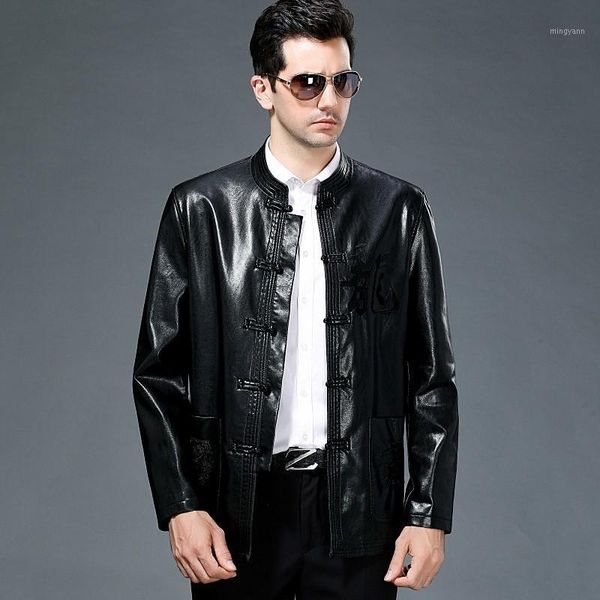 sheepskin leather jacket men autumn and winter business and leisure tang suit leather jacket windbreaker coats jackets1, Black
sheepskin leather jacket men autumn and winter business and leisure tang suit leather jacket windbreaker coats jackets1, Black