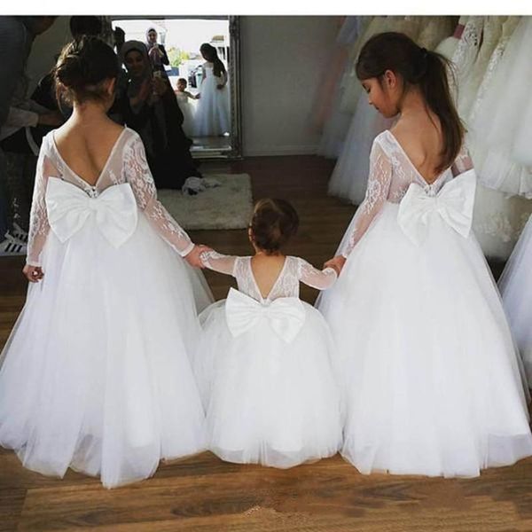 flower girl dresses branco lace appliques scoop neck illusion long sleeve bow back tulle floor length communion dresses for girl, Red;yellow
flower girl dresses branco lace appliques scoop neck illusion long sleeve bow back tulle floor length communion dresses for girl, Red;yellow
