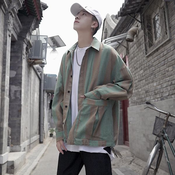 young people wear loose spring and summermiddle school studentsstriped shirt striped shirtwith fairy net redhandsome and long sleeve ins han, Blue
young people wear loose spring and summermiddle school studentsstriped shirt striped shirtwith fairy net redhandsome and long sleeve ins han, Blue