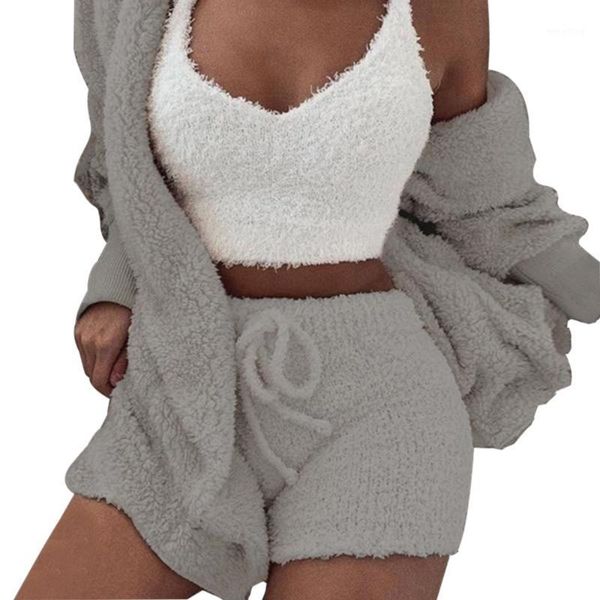 dihope long plush 3-piece or 2 piece long sleeve jacket women crop shorts set suit 2020 new female leisure sports sets1, White
dihope long plush 3-piece or 2 piece long sleeve jacket women crop shorts set suit 2020 new female leisure sports sets1, White