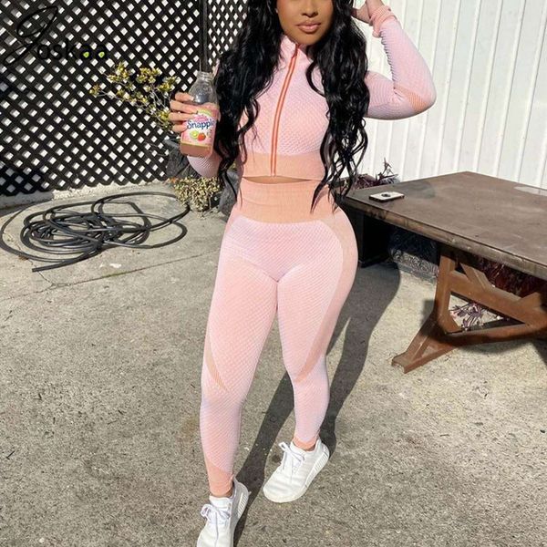 joskaa women active sport set gym workout clothes crop long sleeve zipper front seamless tight high waist design set outfits 201119, White
joskaa women active sport set gym workout clothes crop long sleeve zipper front seamless tight high waist design set outfits 201119, White