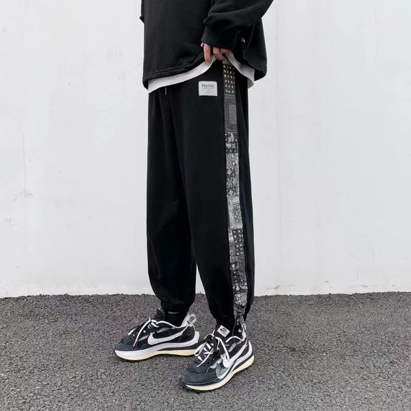 cashew flower drawstring leggings men's fried street ruffian handsome trend casual spring and autumn thickened sports pants, Black
cashew flower drawstring leggings men's fried street ruffian handsome trend casual spring and autumn thickened sports pants, Black