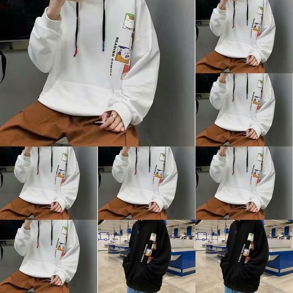 creea men's loose korean style versatile clothes large size casual ins handsome ins hooded larg loose korean coat coatstyle versatile s, Black
creea men's loose korean style versatile clothes large size casual ins handsome ins hooded larg loose korean coat coatstyle versatile s, Black