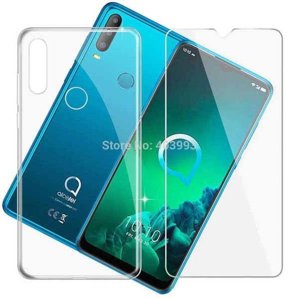 clear case cover + screen protector tempered glass protective film for alcatel 1s 2020
clear case cover + screen protector tempered glass protective film for alcatel 1s 2020