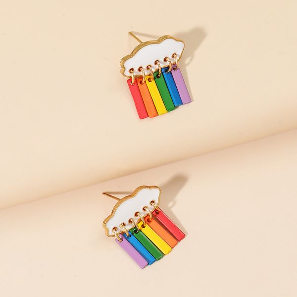 10pairs/lot korean sweet cloud raindrop stud earrings selling alloy colorful ear drop for women rainbow design dangle earring jewelry, Silver
10pairs/lot korean sweet cloud raindrop stud earrings selling alloy colorful ear drop for women rainbow design dangle earring jewelry, Silver