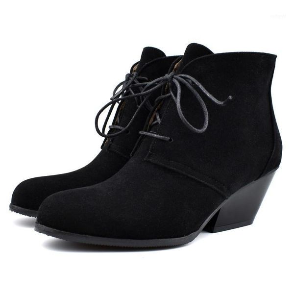 boots pxelena 34-43 retro british flock women ankle chunky block med heel lace up western office lady work daily shoes1, Black
boots pxelena 34-43 retro british flock women ankle chunky block med heel lace up western office lady work daily shoes1, Black