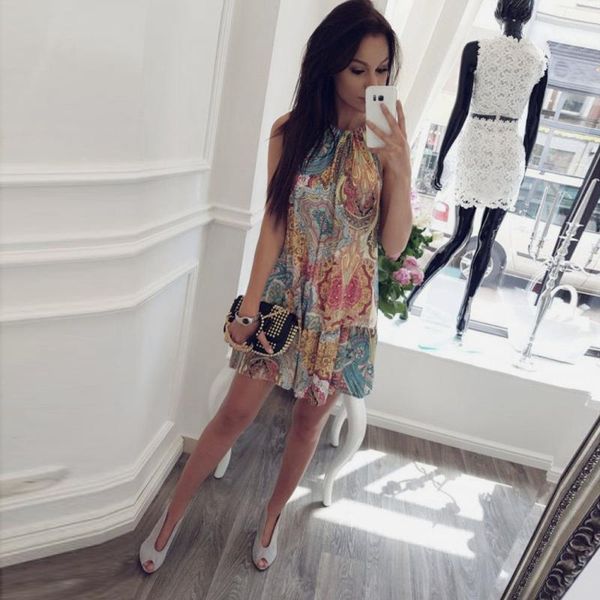 2021 summer dress women mini dress loose women beach floral boho female vestido vintage clothing1, Black;gray
2021 summer dress women mini dress loose women beach floral boho female vestido vintage clothing1, Black;gray