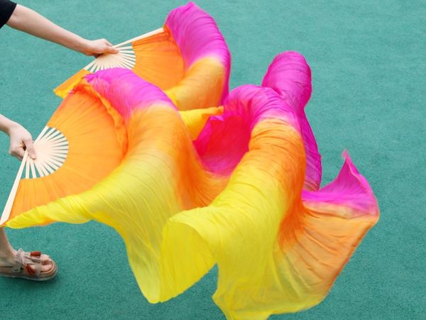 2020 female chinese silk veils dance fans pair of belly dancing fans yellow+orange+rose stripe, Black;red
2020 female chinese silk veils dance fans pair of belly dancing fans yellow+orange+rose stripe, Black;red