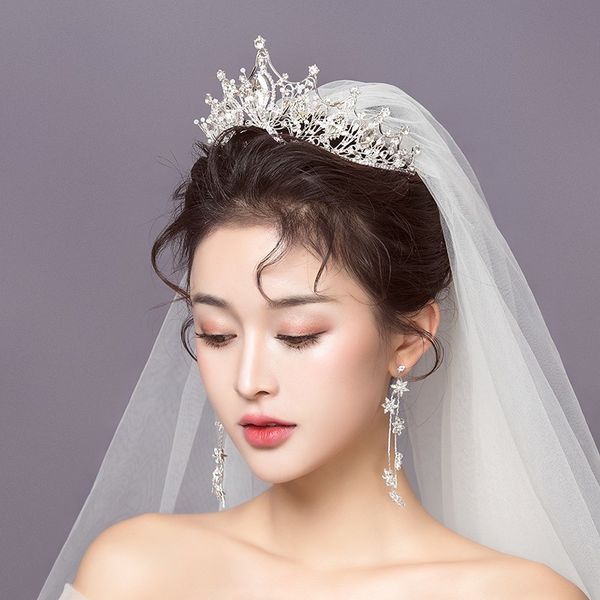 female xianqi super xiansen series crown fairy bridal dress headdress 2020 new, Silver
female xianqi super xiansen series crown fairy bridal dress headdress 2020 new, Silver